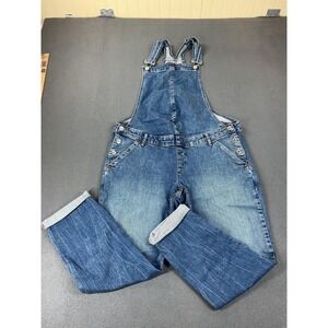 Gap One-Piece Overall Womens M Blue Twill Maternity Adjustable Strap Relaxed Fit